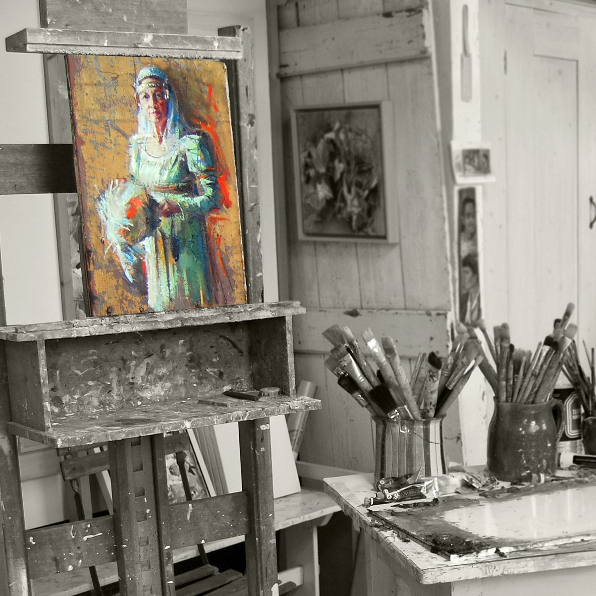 Het atelier van Gemma van Gelder-Tervoort